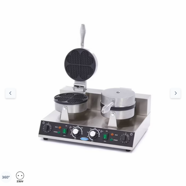  Βαφλιέρα καρδιάς - Διπλή - 8 βάφλες